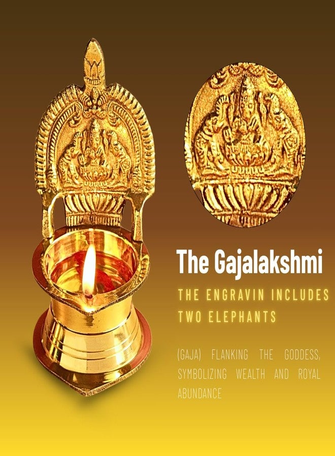 BulkySanta Pure Brass Kamakshi Deepam 5"x3"x3" Big Size | 190 Grams Approx. | Kamatchi vilakku | Kamakshi Devi Oil Lamp (12 cm Long) (1) - Image 4